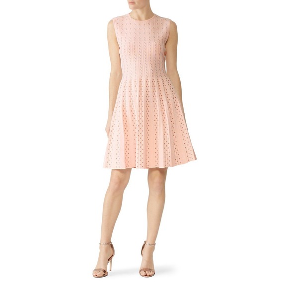 Ted Baker Dresses & Skirts - NWT Ted Baker Vellia Knit Skater Dress 5 Ballet Pink Rose Gold Interview Brunch